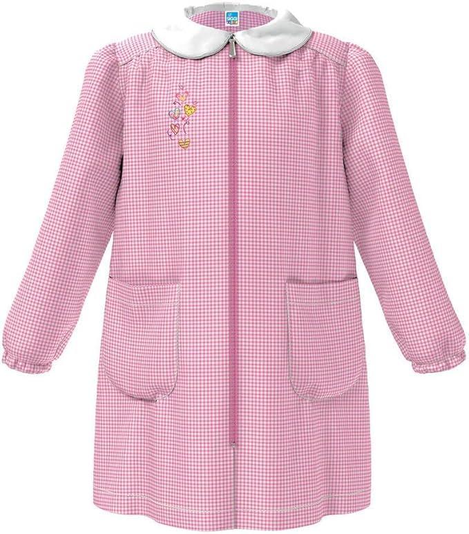 Grembiule asilo con zip da bambina Siggi rosa