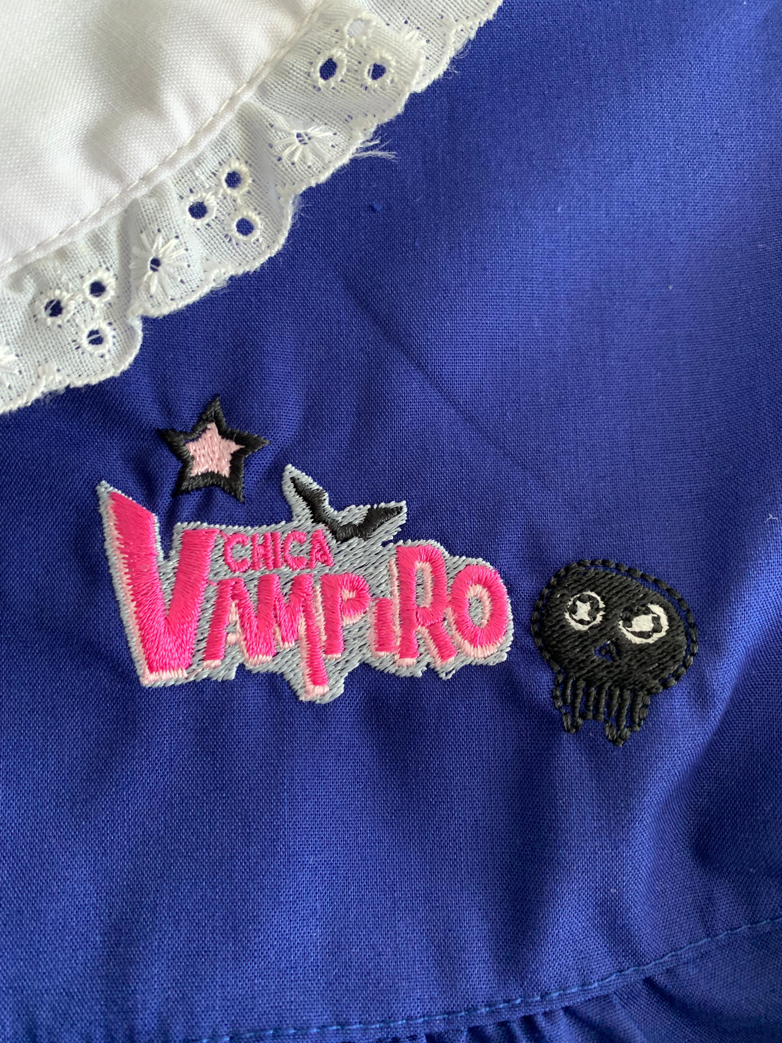 Grembiule scuola bambina Chica Vampiro blu