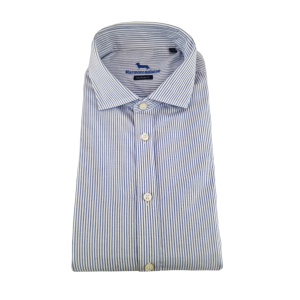 Camicia manica lunga in cotone da uomo  fantasia a righe 5xl