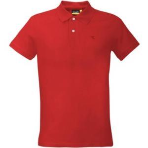 Polo  rosso manica corta uomo oversize