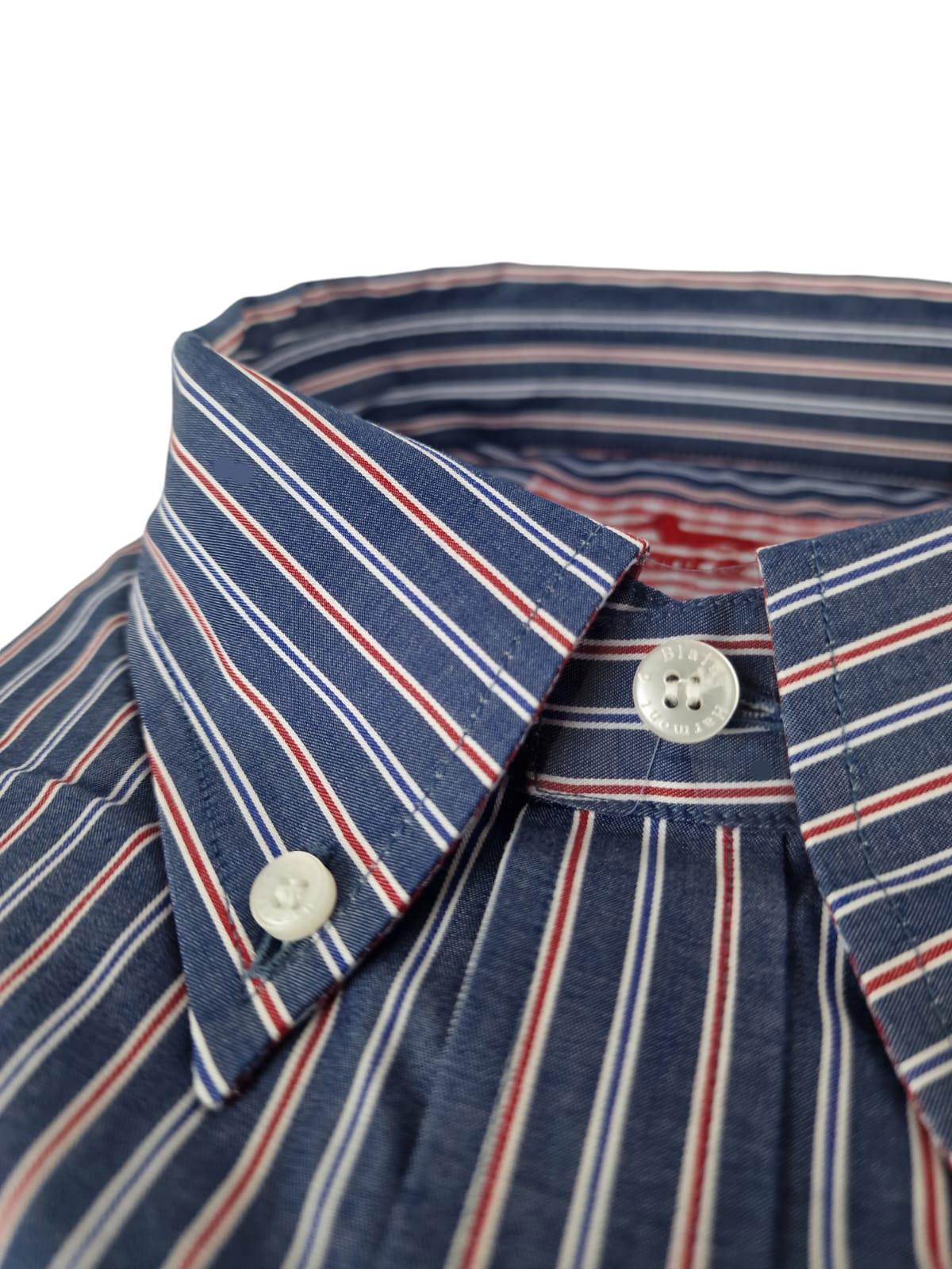 Camicia da uomo manica lunga in cotone a righe Harmont & Blaine 