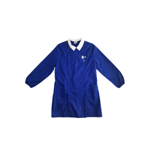 Grembiule scuola elementare da bambino blu zip  calciatore