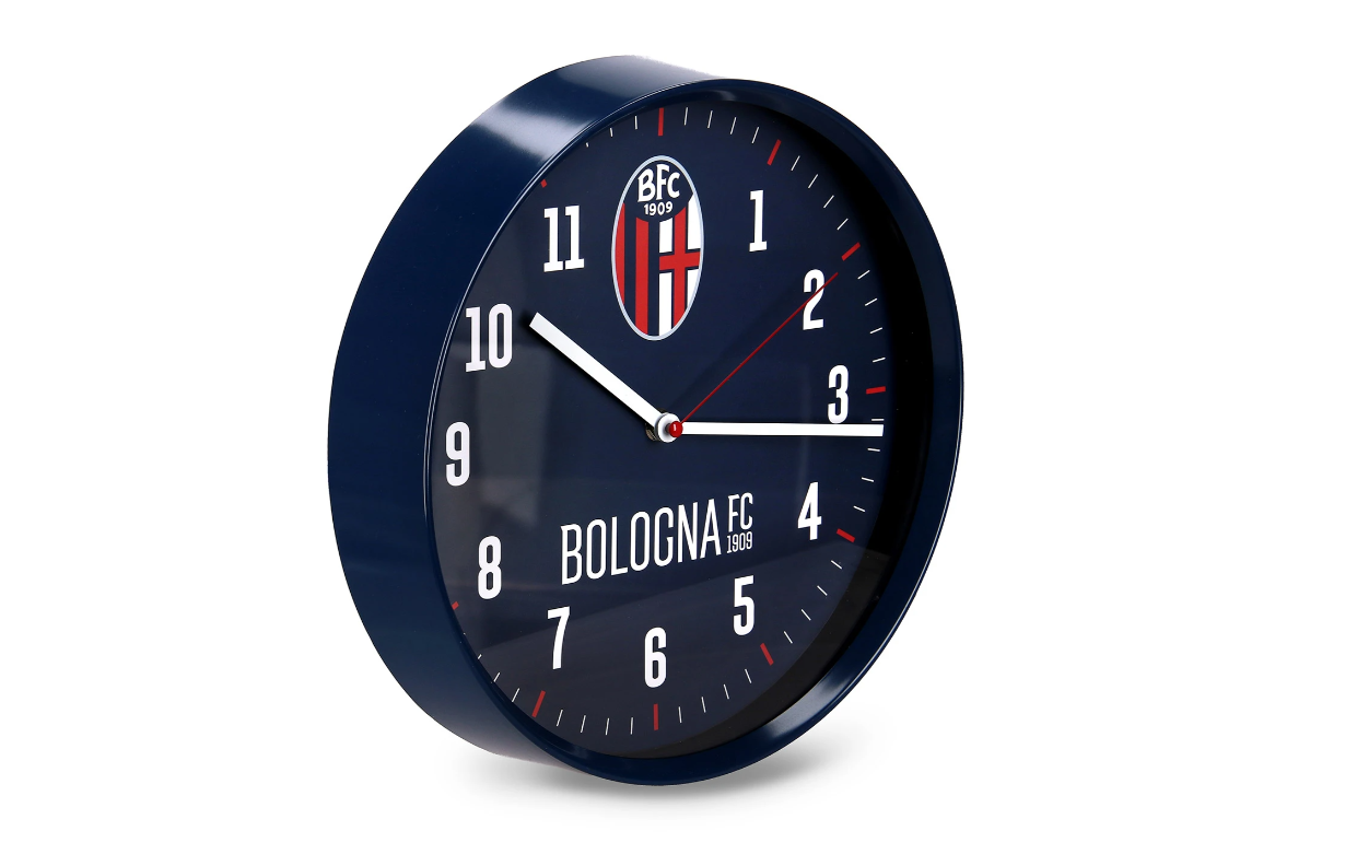 Orologio da parete analogico compatibile con Bologna Calcio