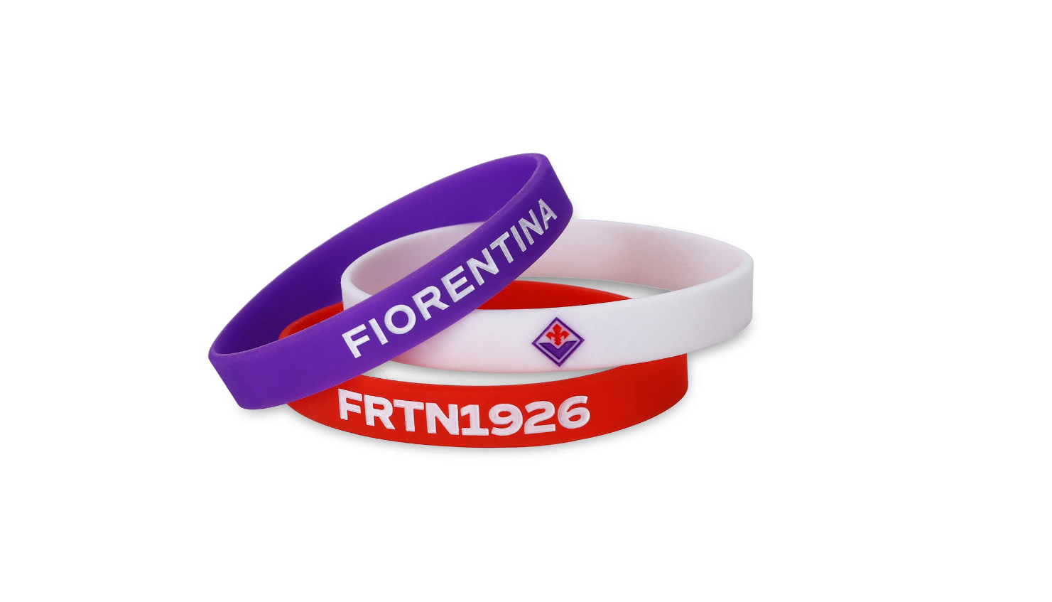 Tris bracciali in silicone compatibile con Fiorentina