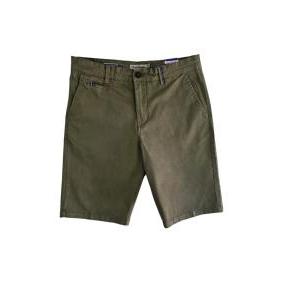 Bermuda uomo in cotone elasticizzato  verde militare