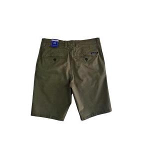 Bermuda uomo in cotone elasticizzato  verde militare