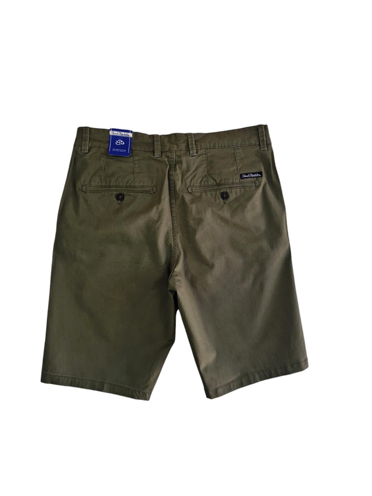 Bermuda uomo in cotone elasticizzato Renato Balestra verde militare