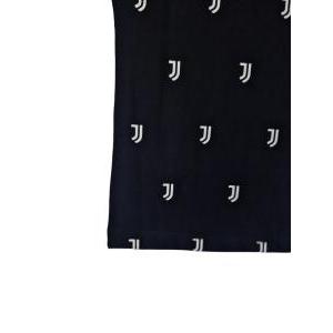 T-shirt bambino in cotone compatibile con juventus nero