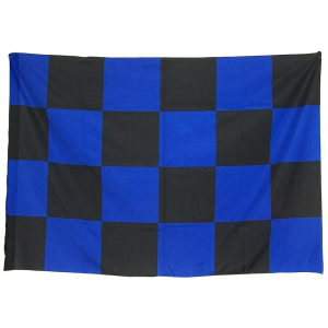 Bandiera scacchi nero azzurro compatibile con inter 100x140cm