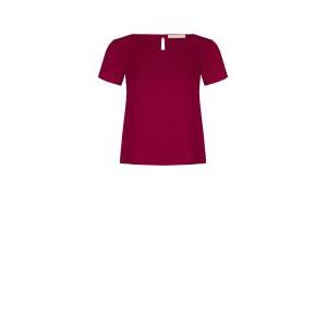 Blusa crepe manica scesa unita bordeaux