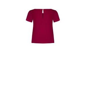 Blusa crepe manica scesa unita bordeaux