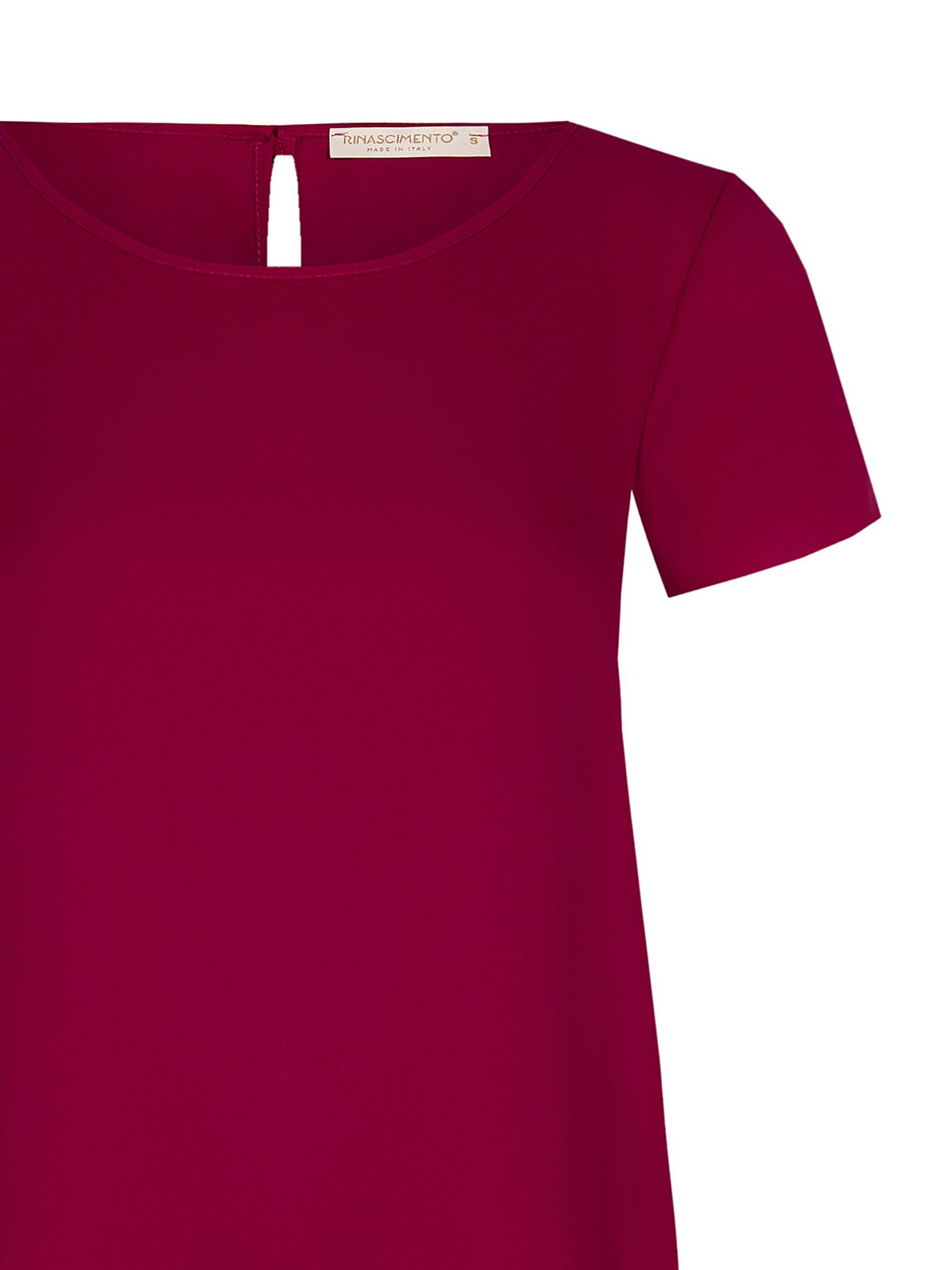 rinascimento blusa crepe manica scesa unita bordeaux