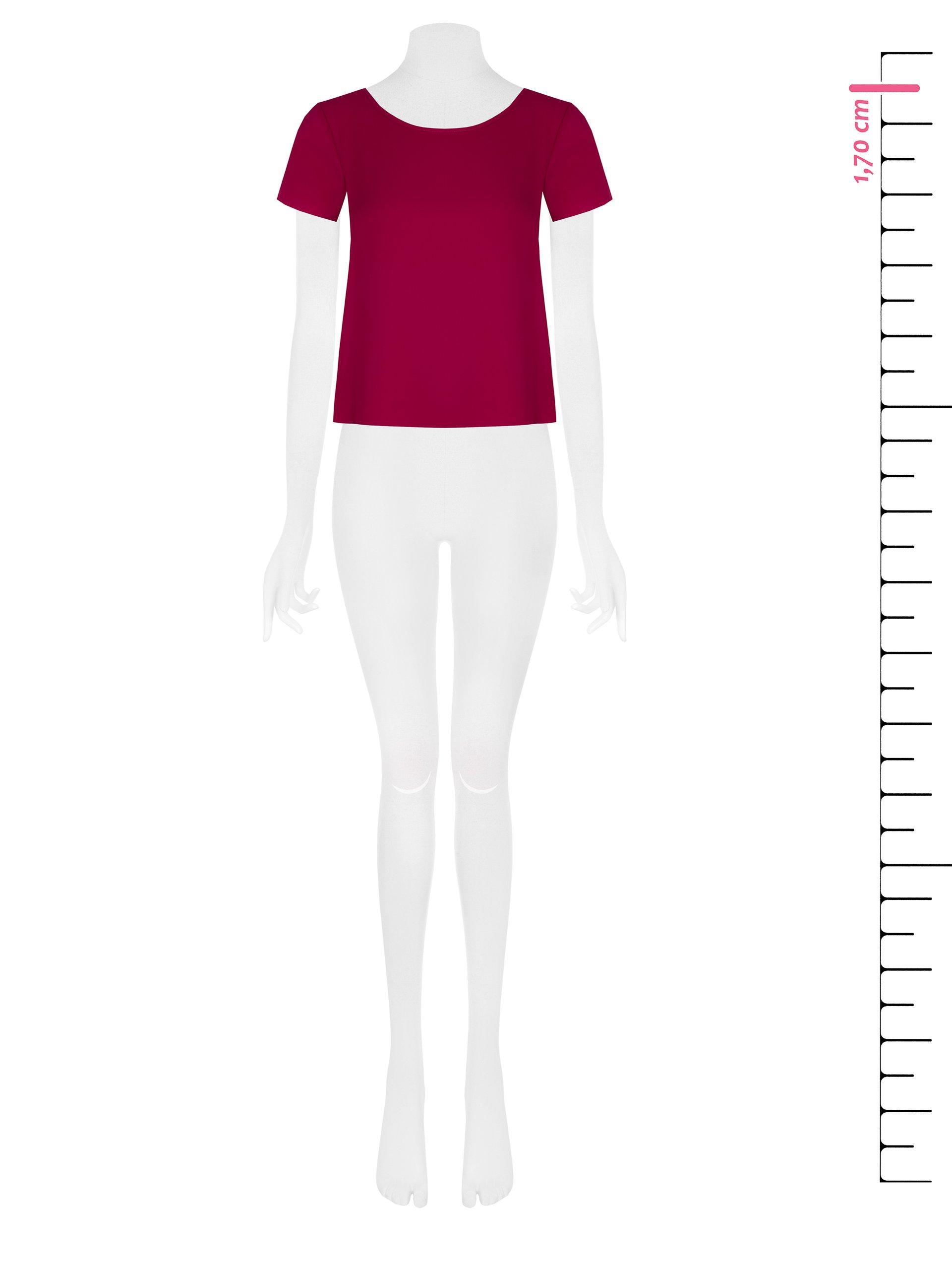 rinascimento blusa crepe manica scesa unita bordeaux