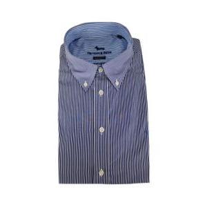 Camicia da uomo manica lunga in cotone a righe