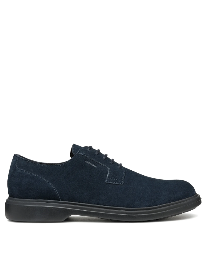 Scarpe da uomo blu scamosciate Geox blu