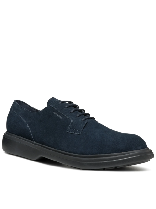 Scarpe da uomo blu scamosciate Geox blu