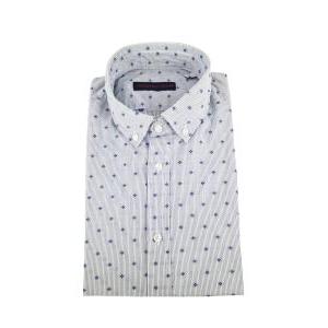 Camicia da uomo manica lunga in cotone microfantasia  jeans