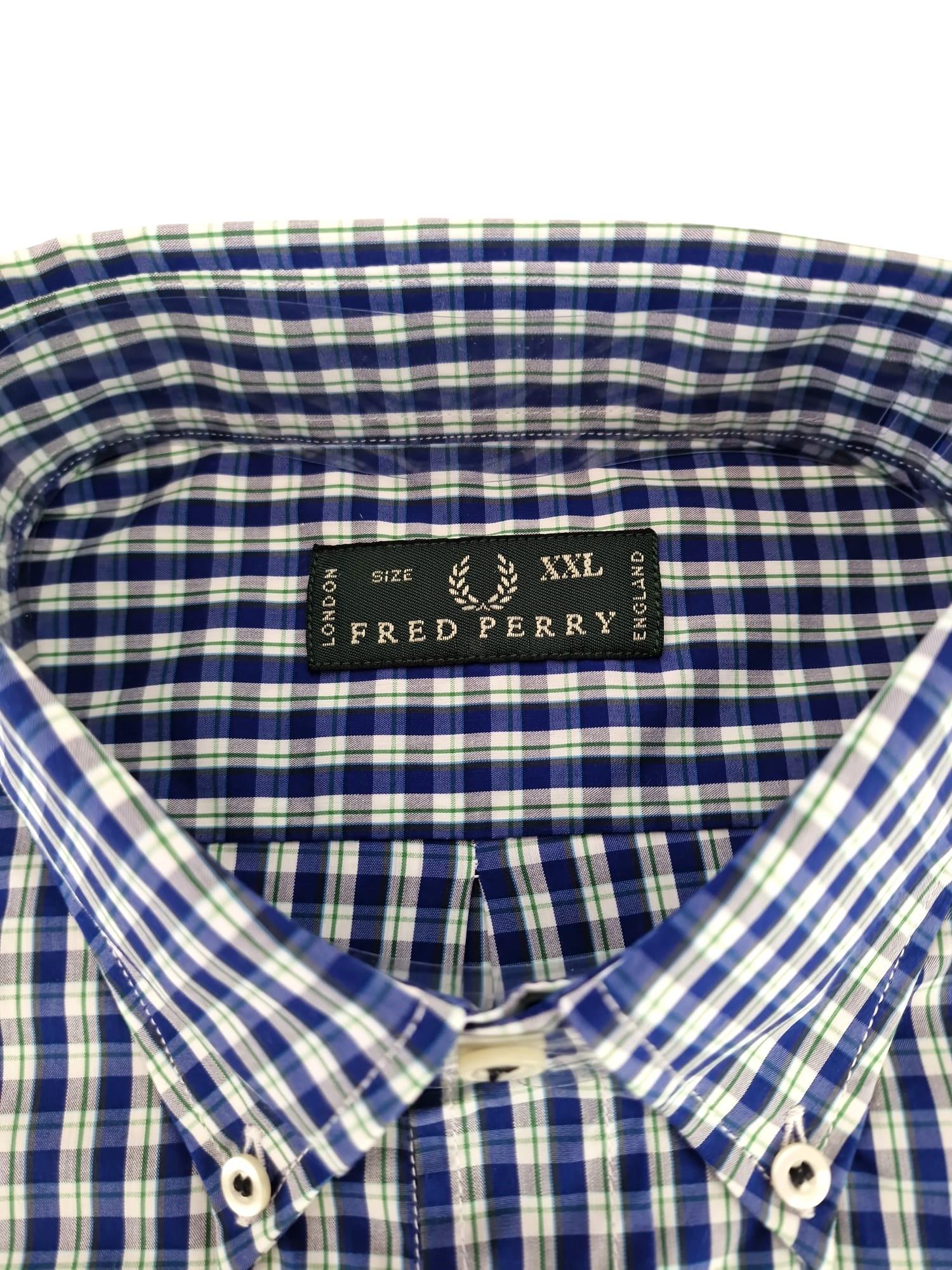 Camicia manica lunga in cotone Fred Perry fantasia a quadri 2XL