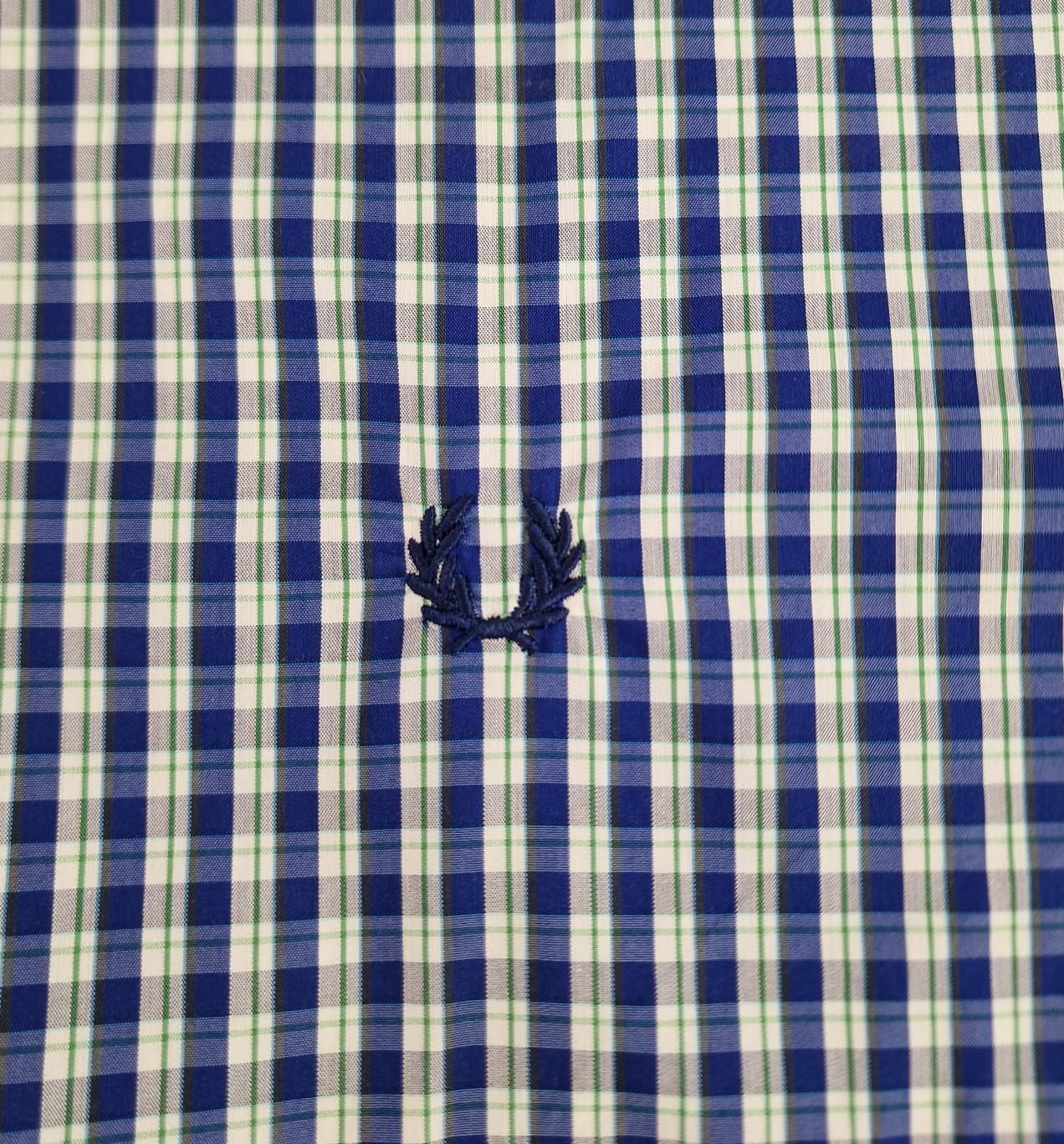 Camicia manica lunga in cotone Fred Perry fantasia a quadri 2XL