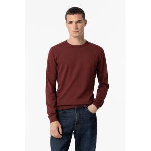 Pullover girocollo 1 filo di cotone boss rosso