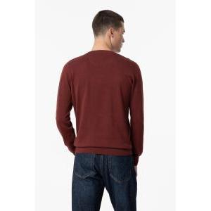 Pullover girocollo 1 filo di cotone boss rosso