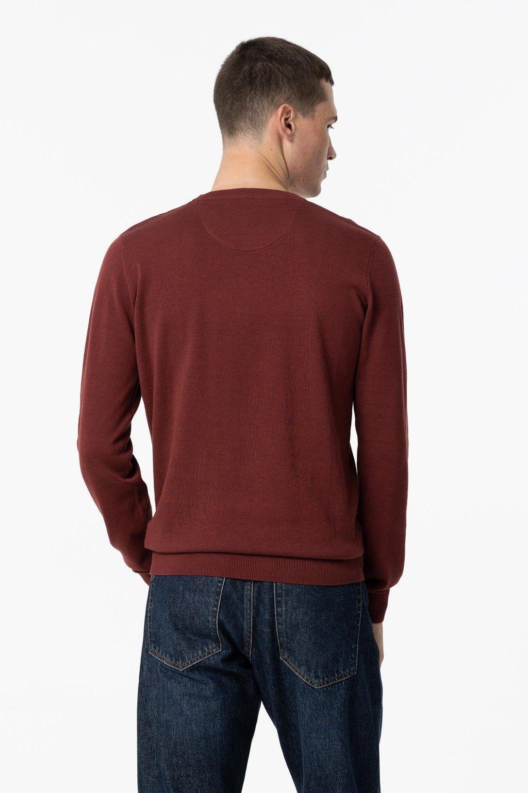 tiffosi pullover girocollo 1 filo di cotone boss rosso