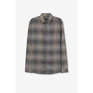 Camicia flanella quadroni douglas grigio