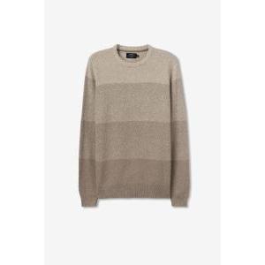 Maglione cotone tricolore tucson beige