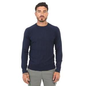 Paricollo scarto d'ago +manica raglan liscia blu