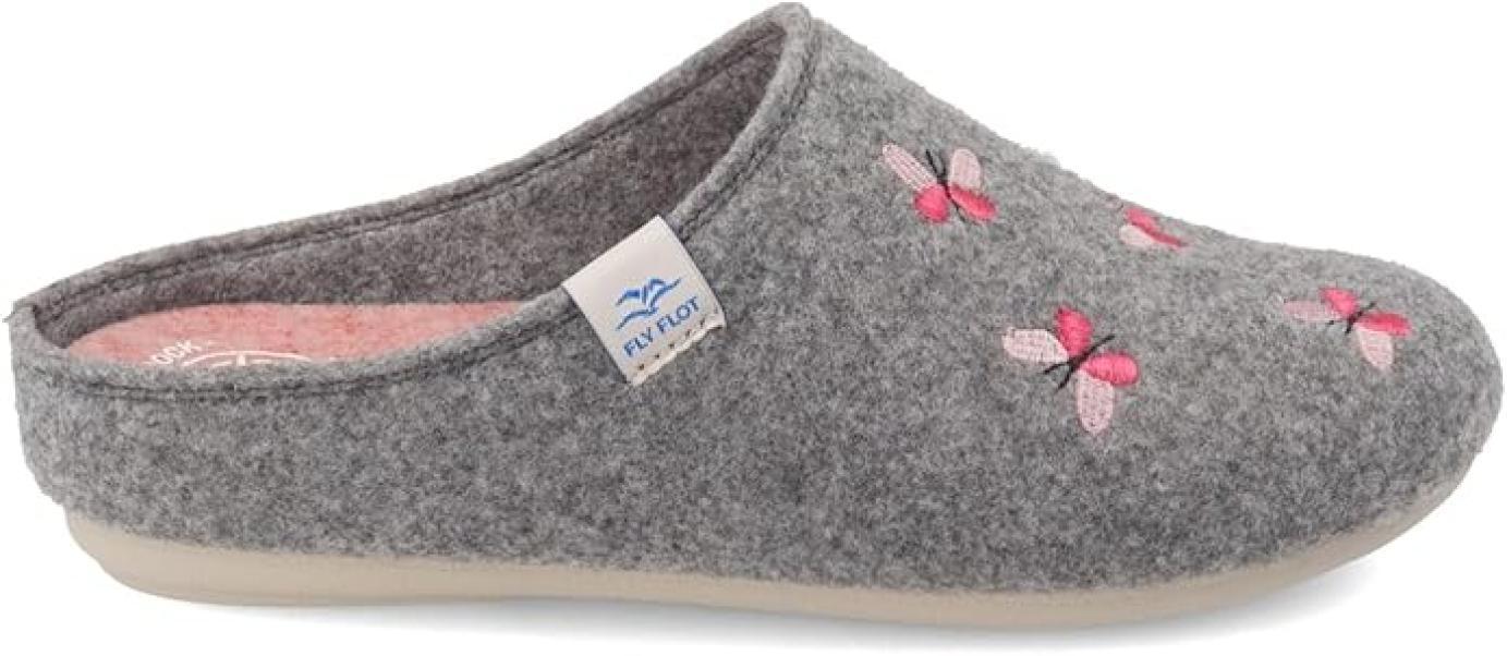 Pantofole da donna in feltro con farfalle Fly Flot