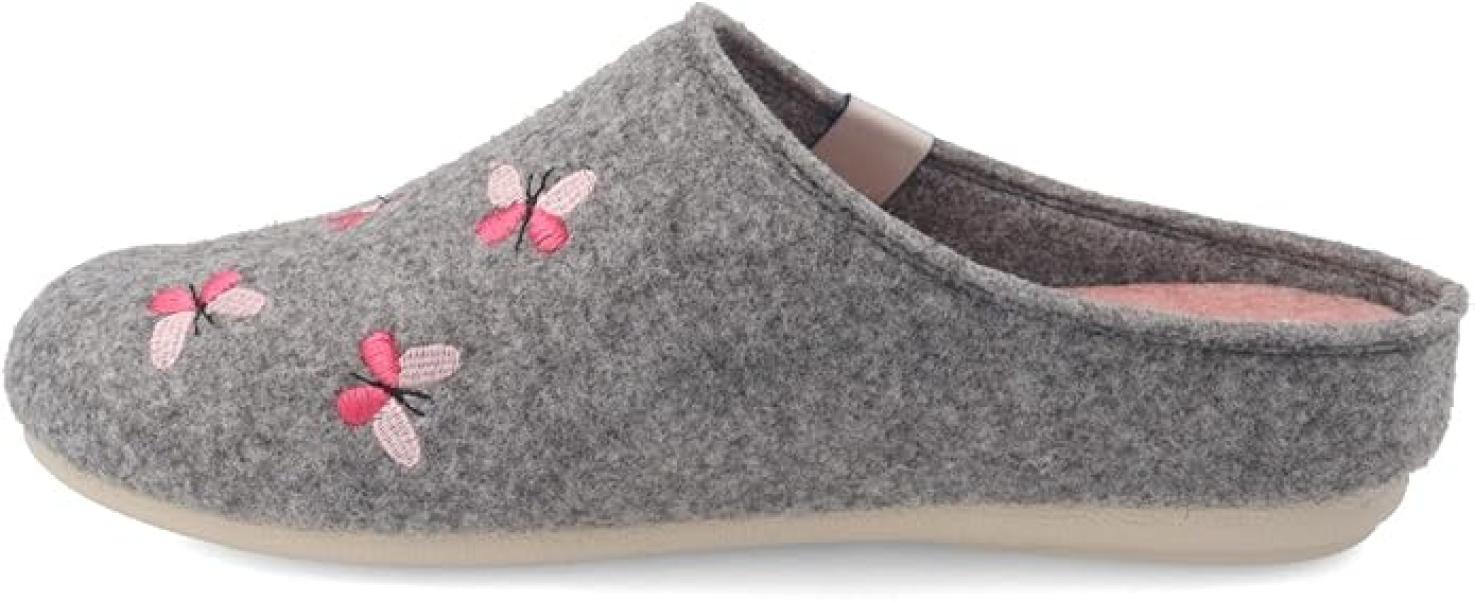 Pantofole da donna in feltro con farfalle Fly Flot