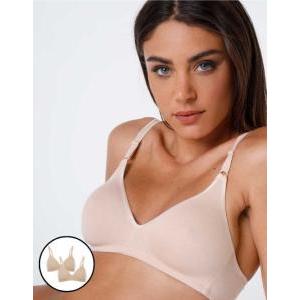 Coppia reggiseni cotton line senza ferretto nudo