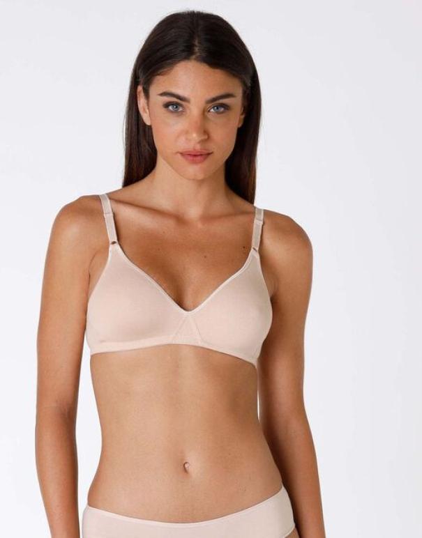 lovable coppia reggiseni cotton line senza ferretto nudo