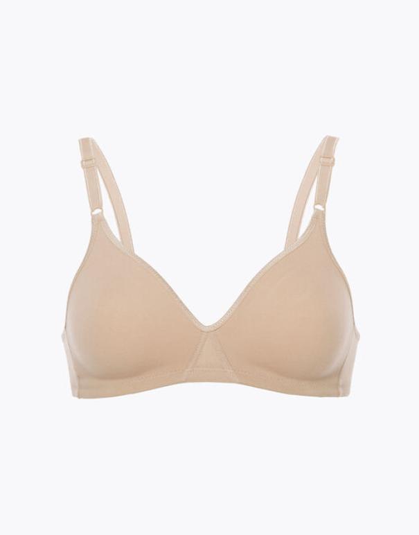 lovable coppia reggiseni cotton line senza ferretto nudo