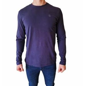 Maglia girocollo manica lunga da uomo in cotone