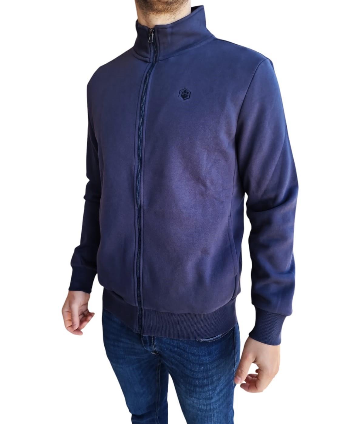 Felpa full zip uomo Lumberjack blu