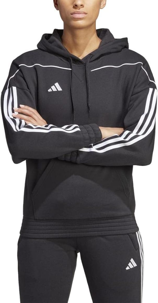 Felpa con cappuccio da donna Adidas Tiro League nero