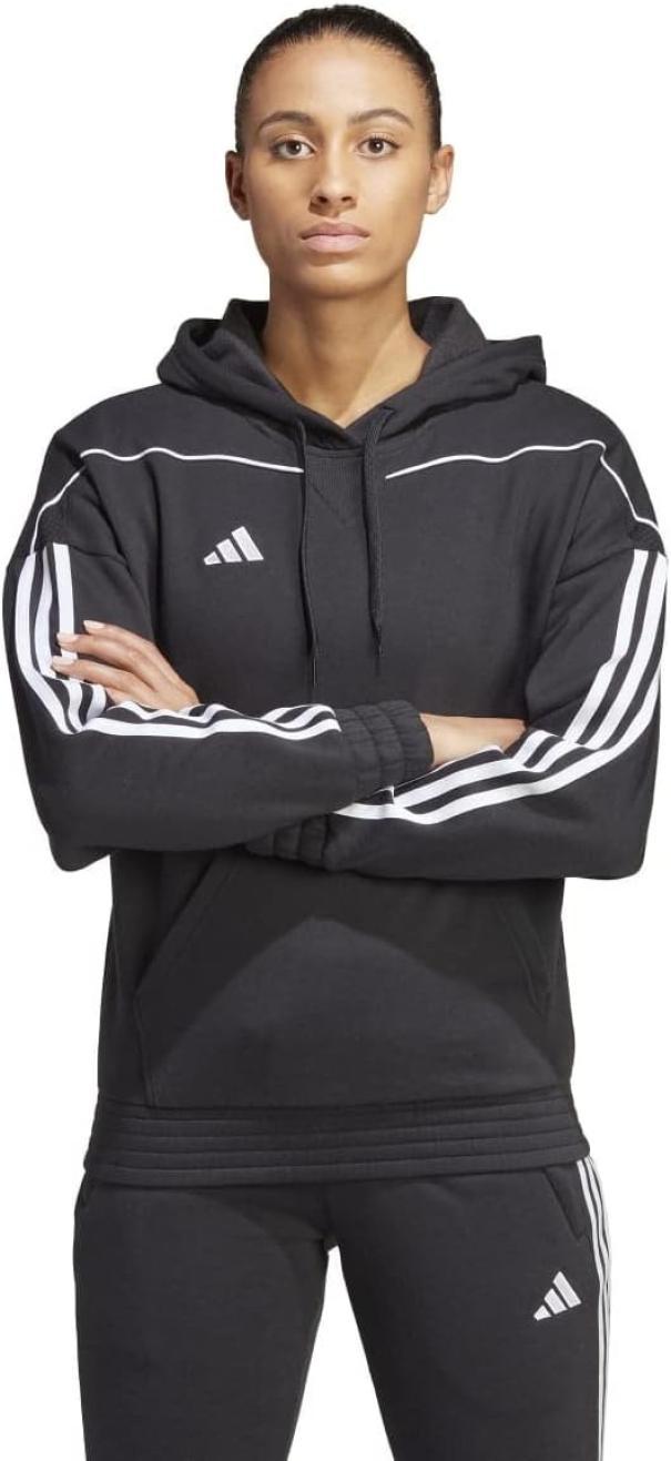 Felpa con cappuccio da donna Adidas Tiro League nero