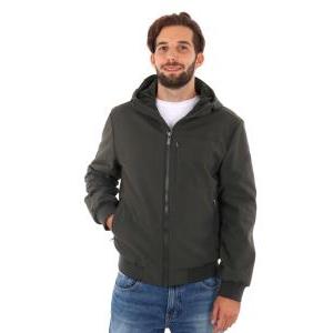 Giubbino uomo in softshell verde