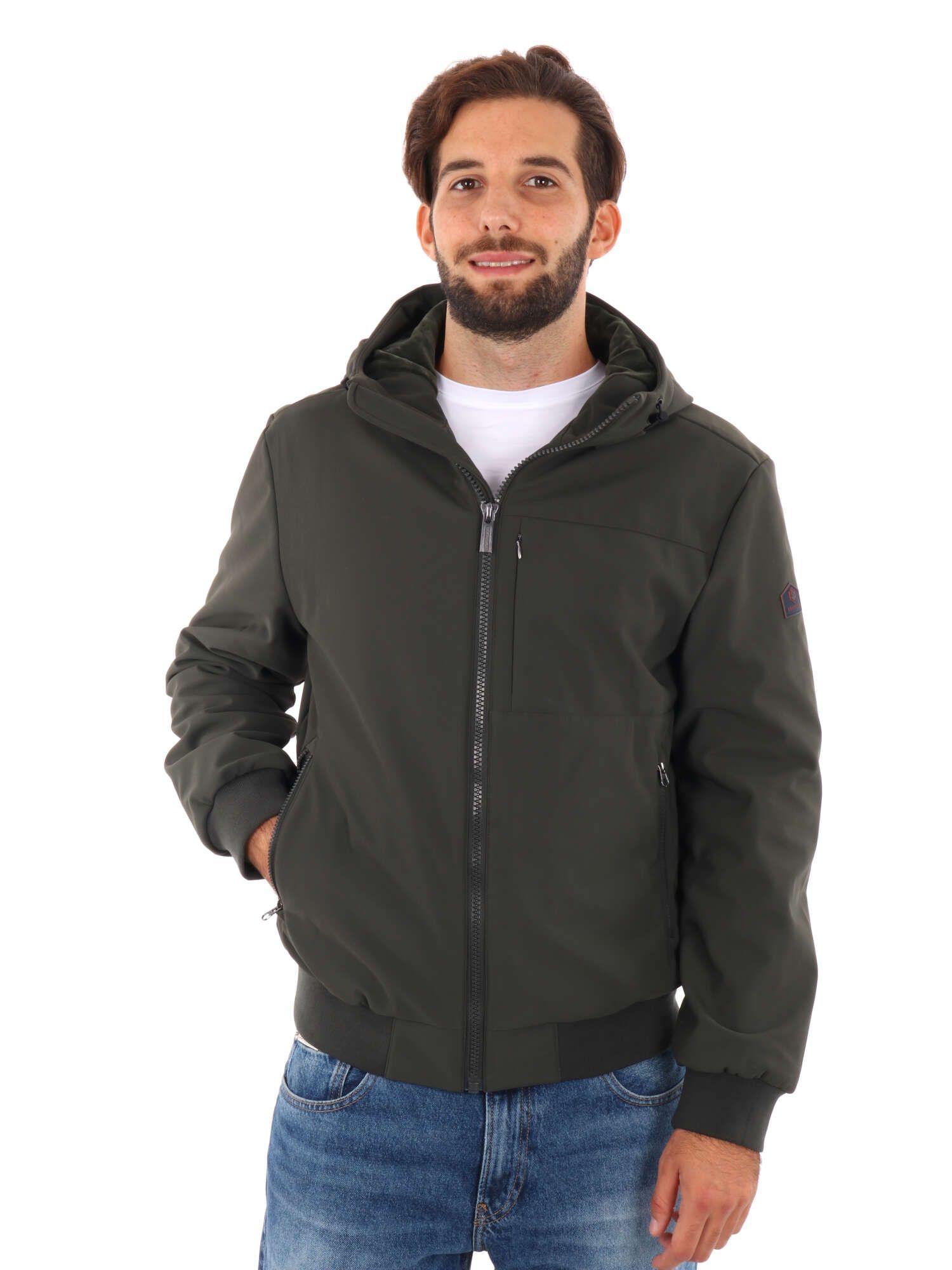 Giubbino uomo in softshell verde Lumberjack