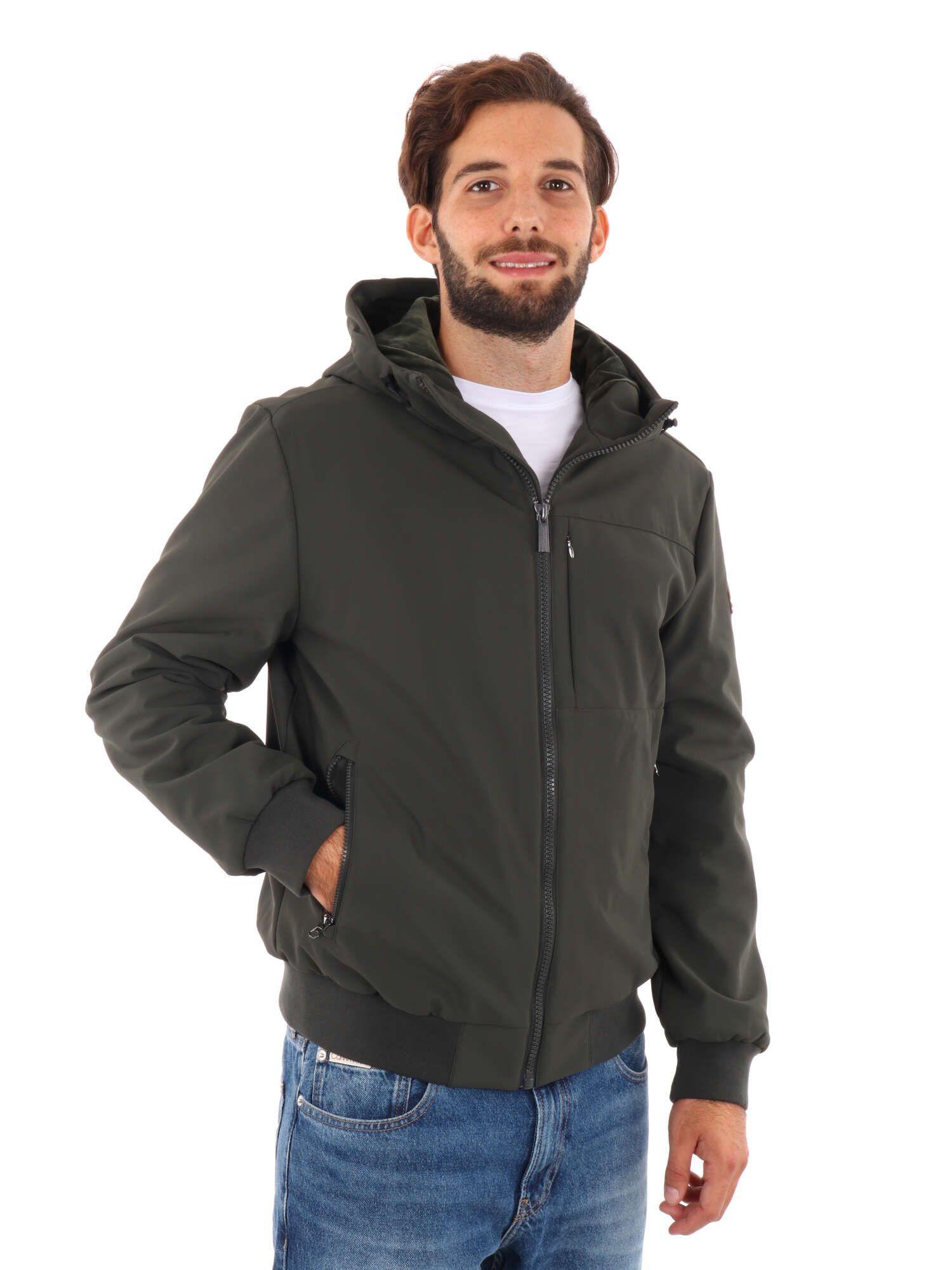 Giubbino uomo in softshell verde Lumberjack