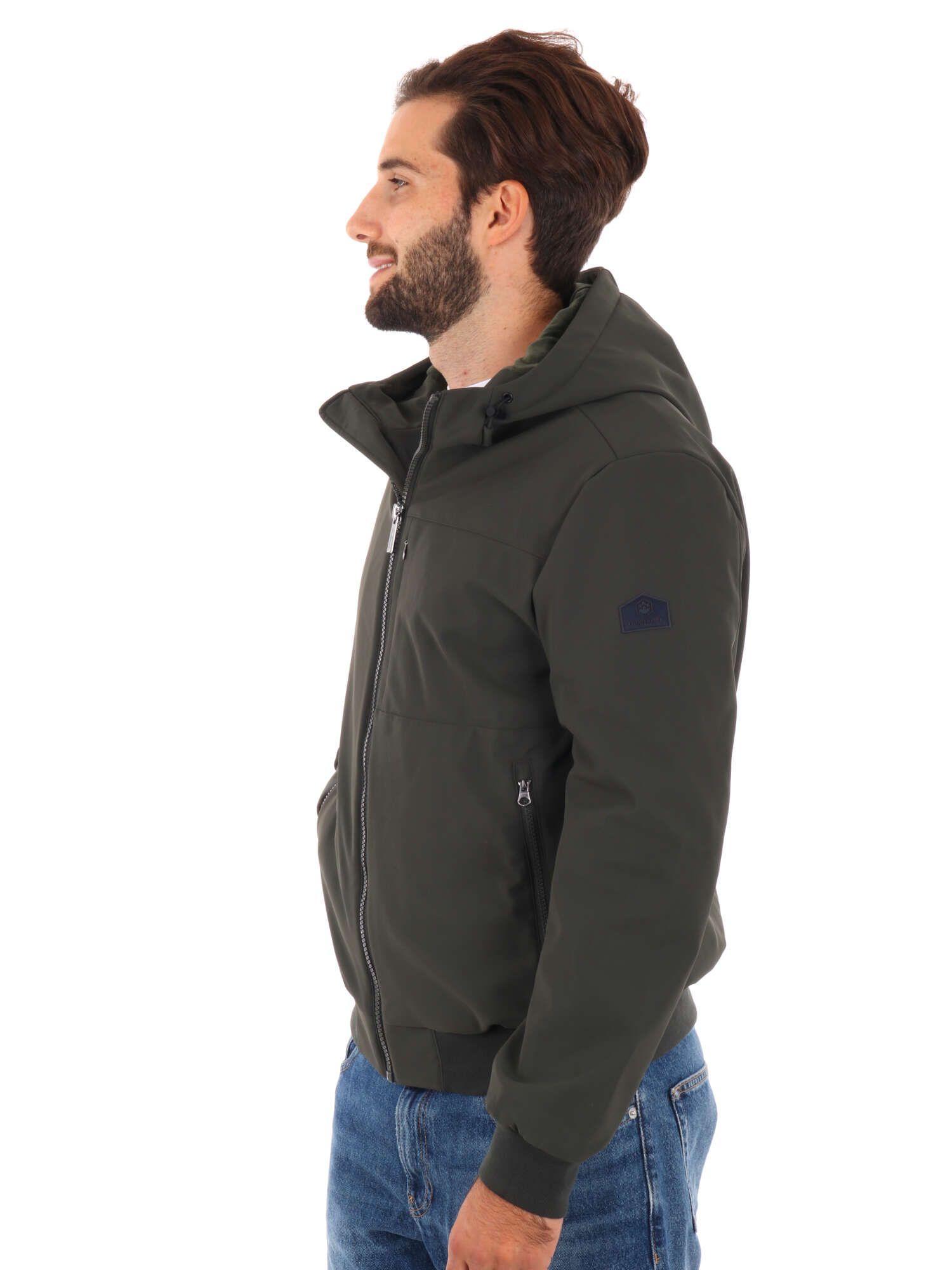 Giubbino uomo in softshell verde Lumberjack