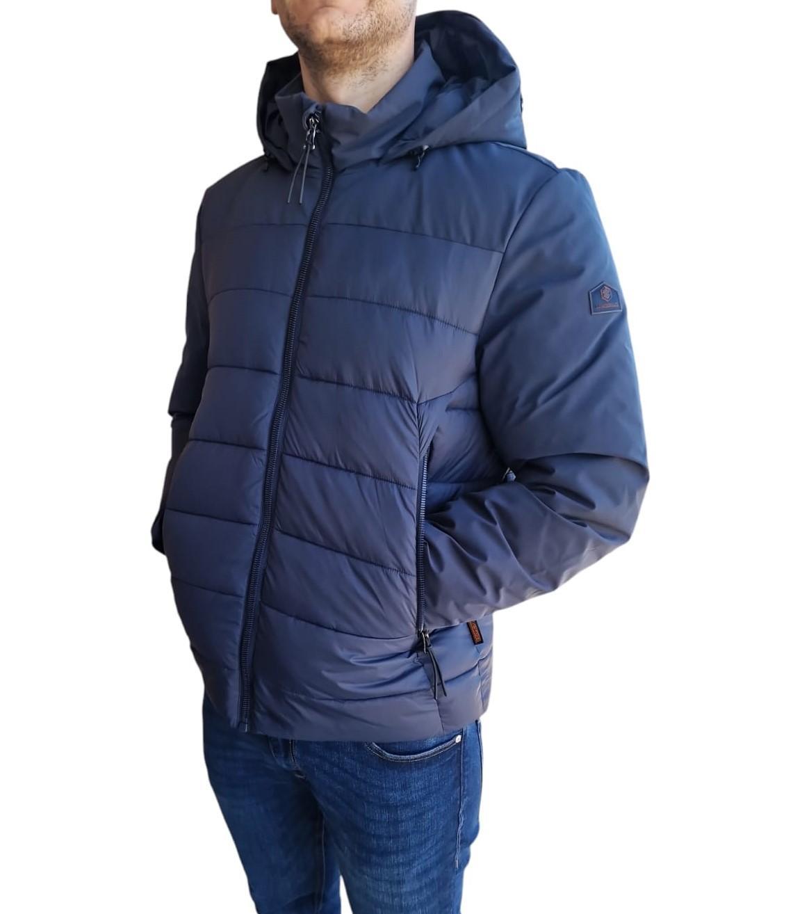 Giubbino uomo con maniche in softshell Lumberjack blu