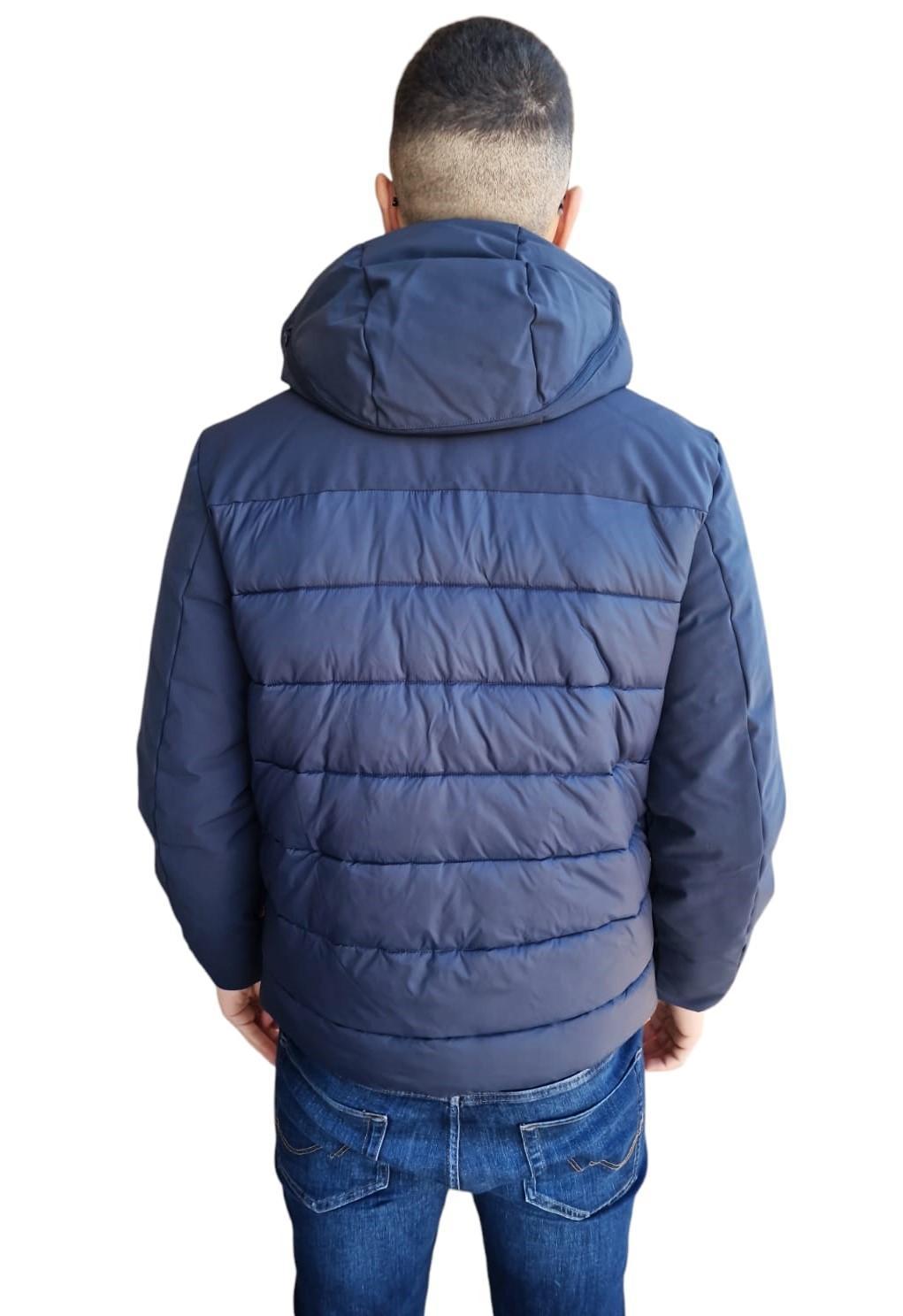 Giubbino uomo con maniche in softshell Lumberjack blu