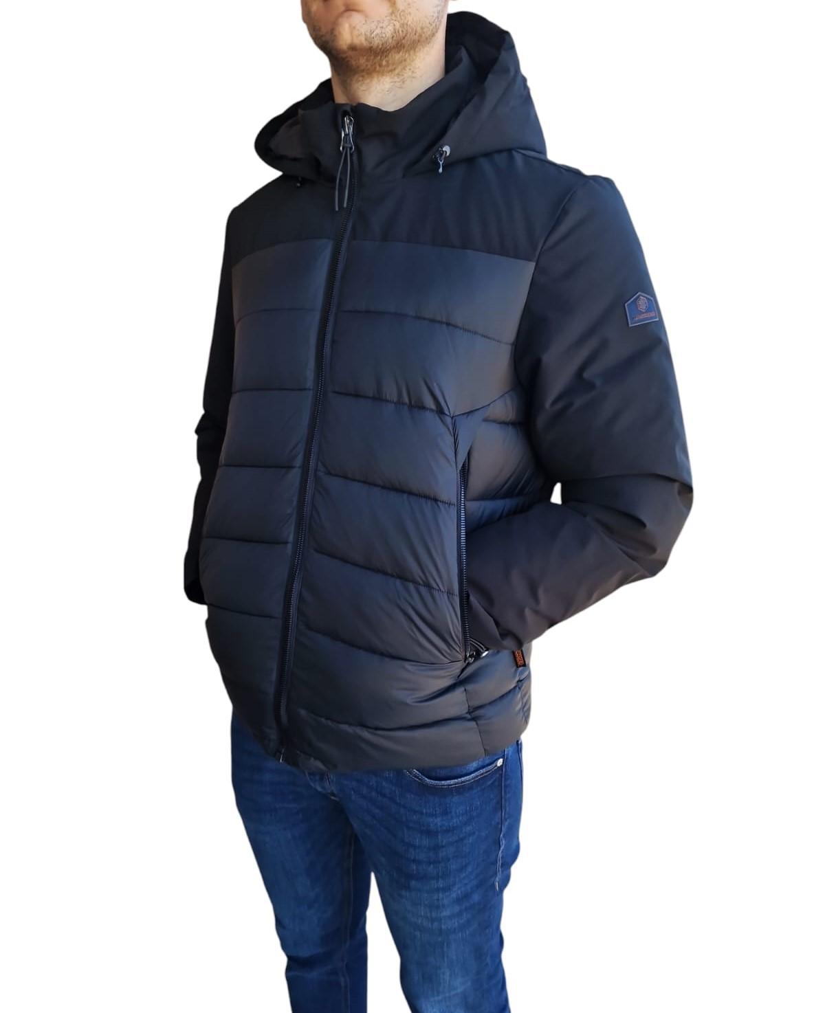 Giubbino uomo con maniche in softshell Lumberjack nero