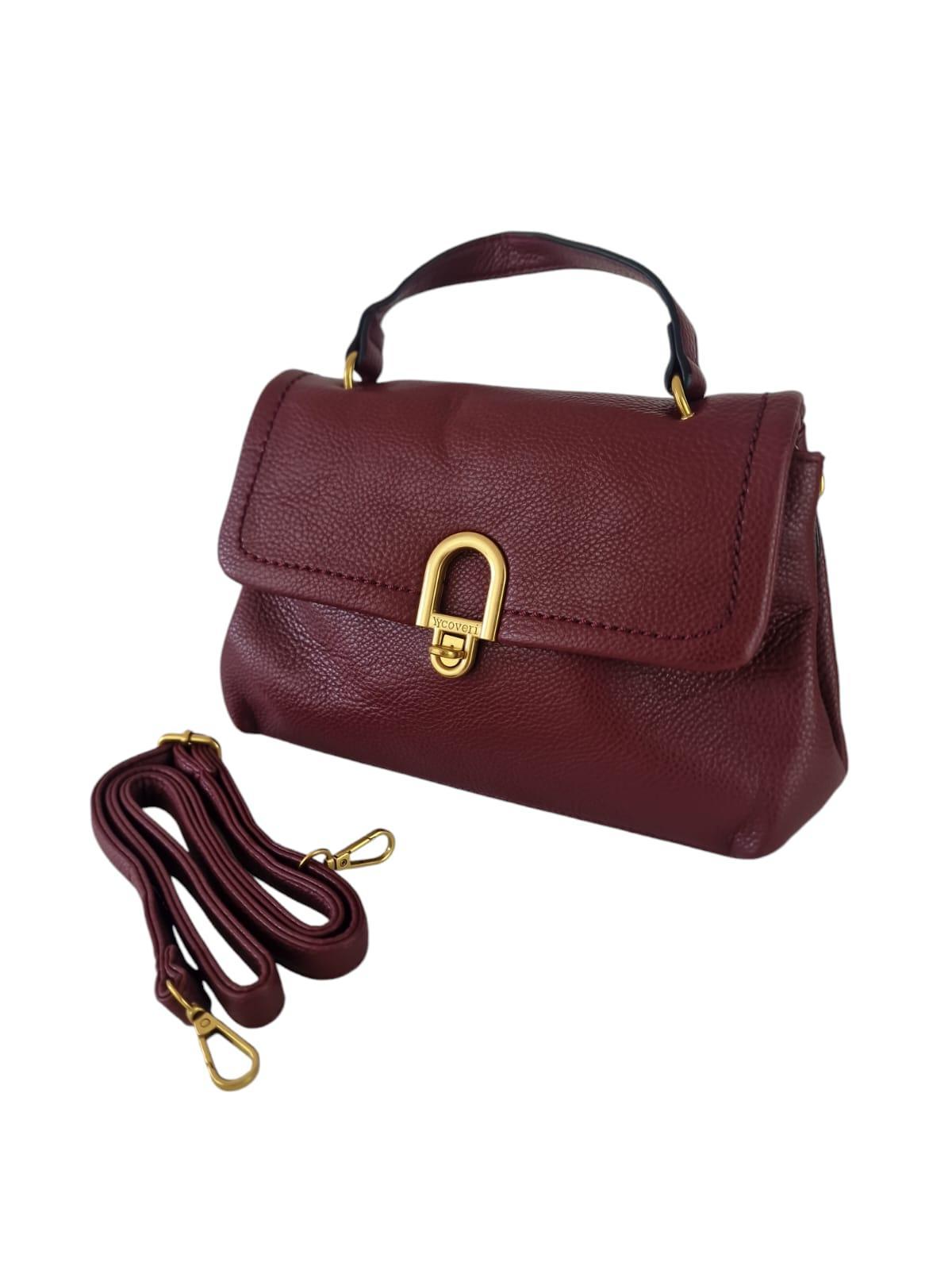 Borsa similpelle bordeaux da donna con tracolla Enrico Coveri