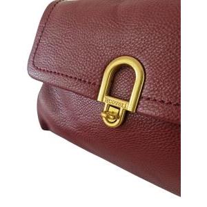 Borsa similpelle bordeaux da donna con tracolla