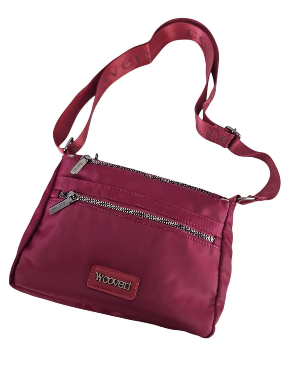 Borsa tracolla donna in nylon bordeaux Enrico Coveri