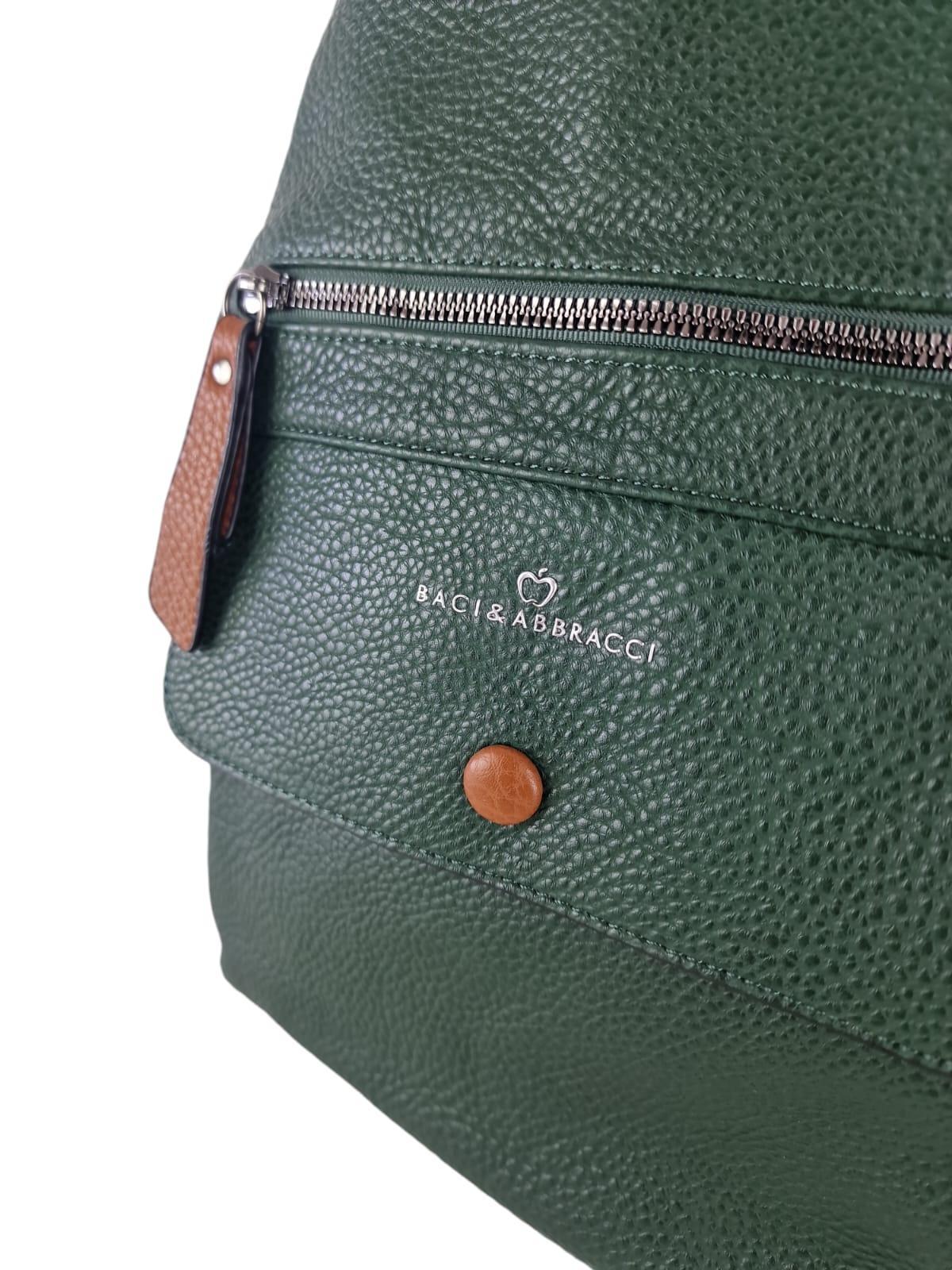 Zaino donna in similpelle verde Baci e Abbracci