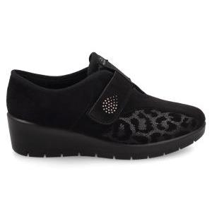 Scarpe donna  in microfibra elastica nero